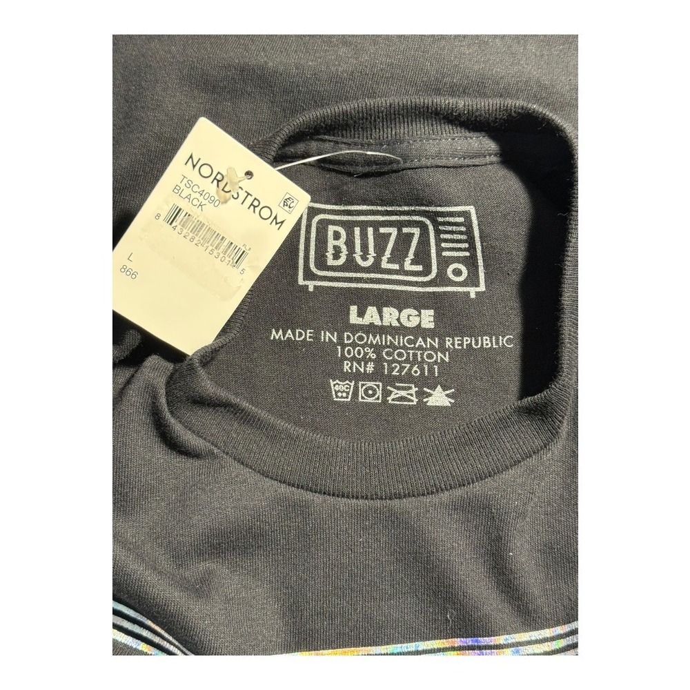 Buzz Am I‎ The Drama? Graphic Tee Short Sleeve T-Shirt Black Large - Picture 4 of 5